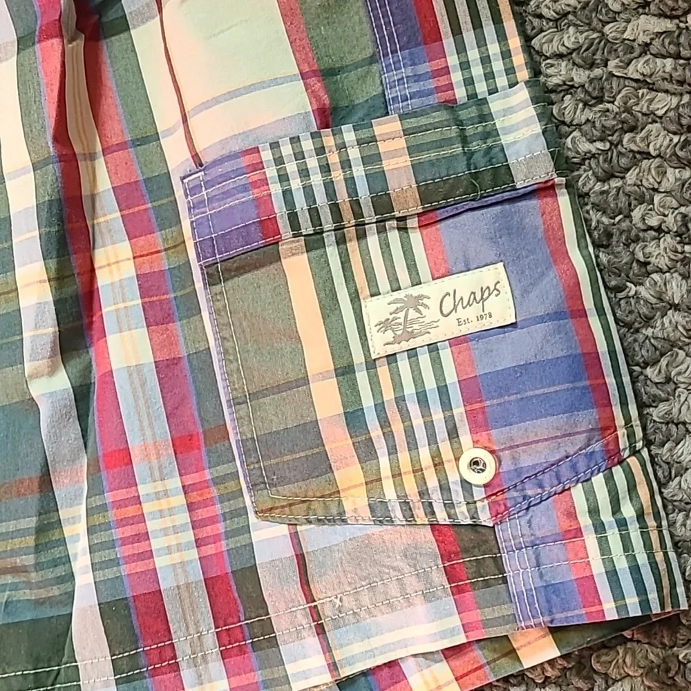 Chaps Colorful Plaid‎ Swim Trunks Mens XL Shorts